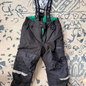 Polarn O Pyret black and Green Snow Pants with Suspenders
